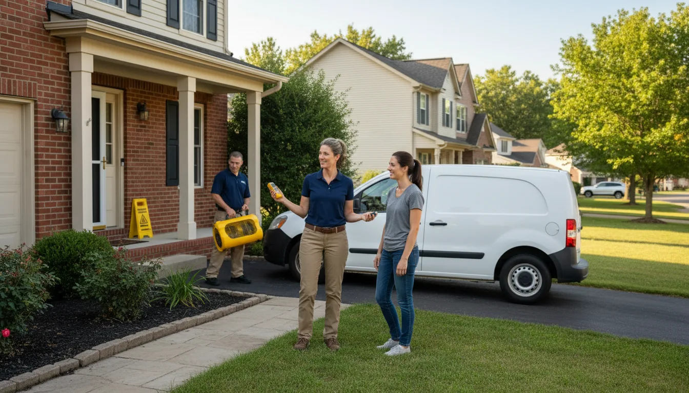 Residential water damage restoration in Isola, MS